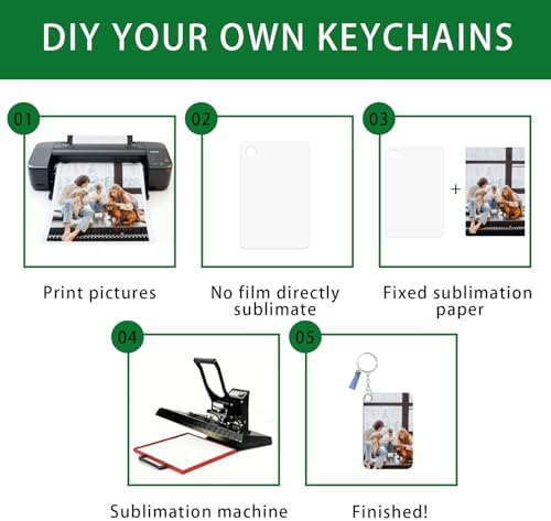 UJL 120pcs Sublimation Blanks Keychains Double Side Rectangle Blank Keychains With Tassels For Sublimation Keychain Blanks