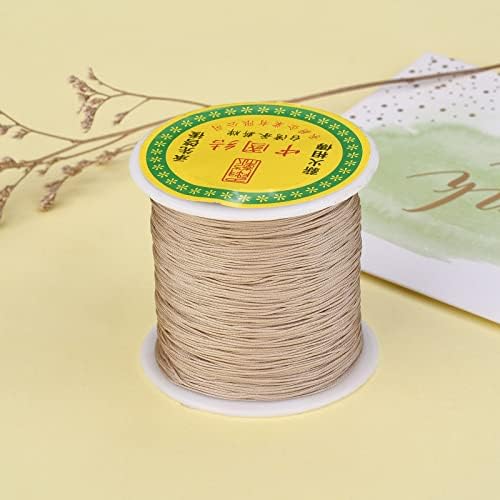 Elecrelive 150Yard Braided Nylon Crafting Thread Burly Wood Beading String