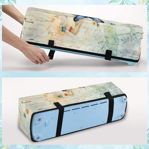 Binienty Retro Butterfly Floral Scrapbooking Die-Cut Machines Covers Lightweight Portable Dust Covers Protector Bag Multi-function Cutting Machine Carrying Bag for Women Ladies Gifts