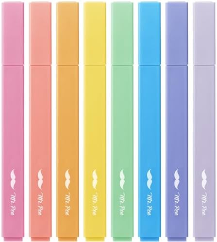Mr. Pen- Aesthetic Highlighters No Bleed, 8 Pack, Assorted Colors | Chisel Tip, Cute Highlighters Assorted Colors for Journaling, Highlighting, Underlining, Fast Dry, Back to School Supplies