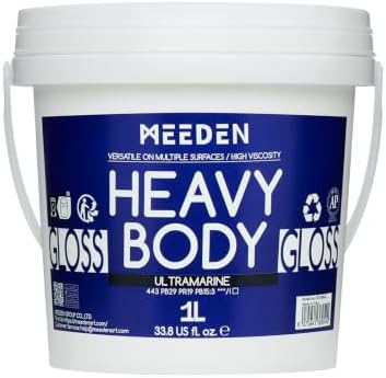 MEEDEN Dark Ultramarine Blue Acrylic Paint: 1L /33.8oz Heavy Body Paints