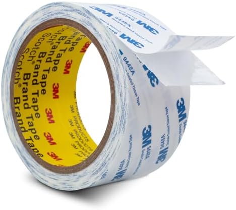 3M Double Sided Tape 2"×32.8Ft 1 Pack 9448A Double Coated Tissue Tape