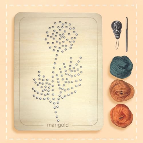 Wooden Flower Lacing Embroidery Kits for Beginners, Set of 5 Learn-to-Stitch Craft Boards, Sewing & Embroidery Art Kits for Kids Ages 8+, DIY Craft Projects, Educational Gifts, Party Favors (Autumn)