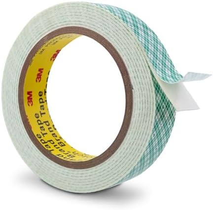 3M Double Sided Foam Tape 1" x 10Ft 1 Pack White Heavy Duty