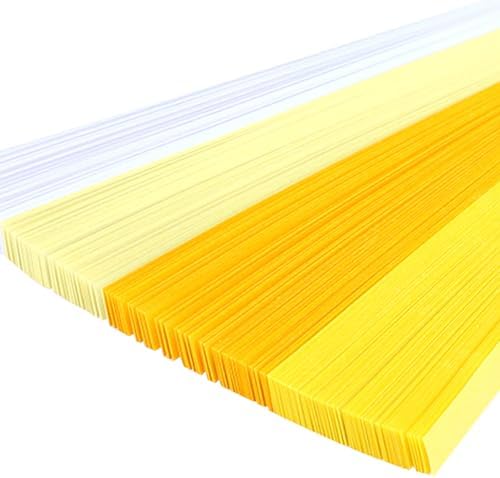 1080 Sheets Star Origami Paper Solid Gradient Color Star Paper Strip Colorful Handcraft Lucky Star Paper Double Sided Origami Stars Paper DIY Paper Arts Gradient Yellow