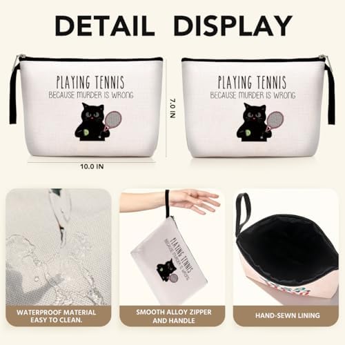 Funny Tennis Makeup Bag, Gifts for Tennis Players, Tennis Coaches & Tennis Teams Tennis Player Gift Tennis Girl Birthday Gift for Women Cosmetic Bag Best Friend Gift Graduation Gift for Her