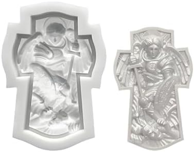 Classical Greek Chariot and Cross Silicone Molds, 3-Piece Set, Ancient Warrior Decorative Relief Design for Chocolate Clay