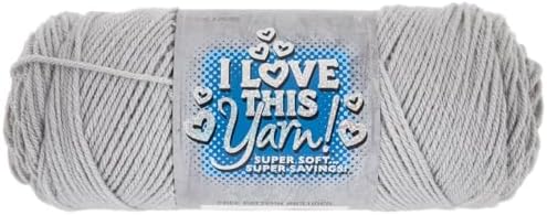 Hobby Lobby I Love This Yarn 100% Acrylic, 200 Gray Mist, Set of 2
