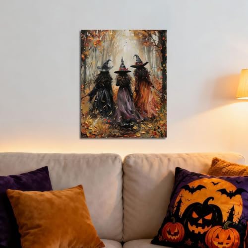 ICYANART Halloween Paint by Numbers Kit for Adults, Witch Number Painting
