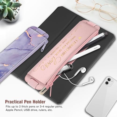 FINPAC 2-Pack Elastic Pen Holder for Notebook Leather Pen Holder