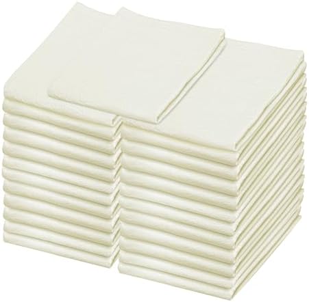 Flour Sack Towels – 24 Pack Cotton Kitchen Dish Towel, Tea Towels for Crafts, Embroidery, Baking, Bread Proofing – Thick, Absorbent, Quick-Dry – 18"x28" Natural