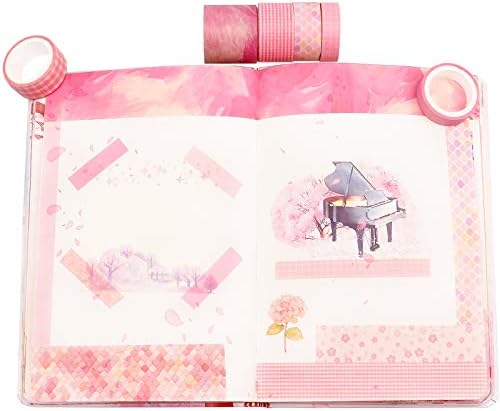 12 Rolls Washi Tape Set,Decorative Plaid Pattern Washi Masking Tape