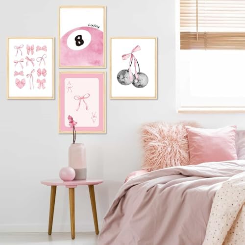 4 Pack Pink Diamond Art Kits for Adults, Diamond Painting Kits for Beginner