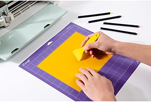 Ecraft 12x12 Cutting Mat 3-Pack, Strong/Standard/Light Adhesive, Compatible with Cricut Maker 3/Maker 4/Maker/Explore 3/4/Air 2/One, Variety Adhesive Sticky Cutting Mats Accessories
