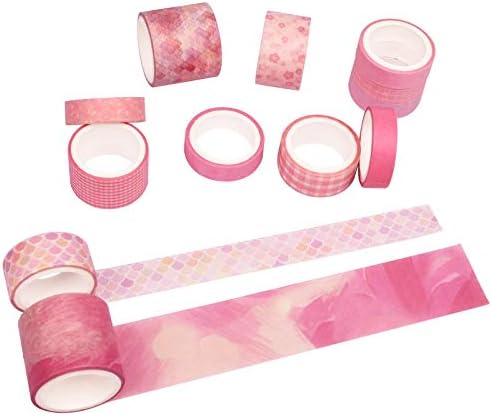 12 Rolls Washi Tape Set,Decorative Plaid Pattern Washi Masking Tape