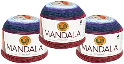 Lion Brand Yarn, Mandala DK Crochet Yarn, Griffin, Multicolor, 3 Pack