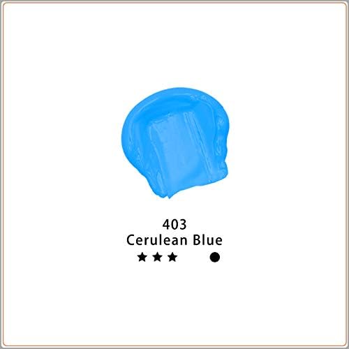 Artecho Blue Acrylic Paint, Cerulean Blue Paint (120ml / 4.05oz) Tubes, Art Craft Paints for Canvas, Rock, Stone, Wood, Fabric, Art Supplies | Semi Glossy Finish, High Pigment Rich Color Craft Paint for Canvas, Rocks, Wood, Fabric, Ceramic, Non-Toxic