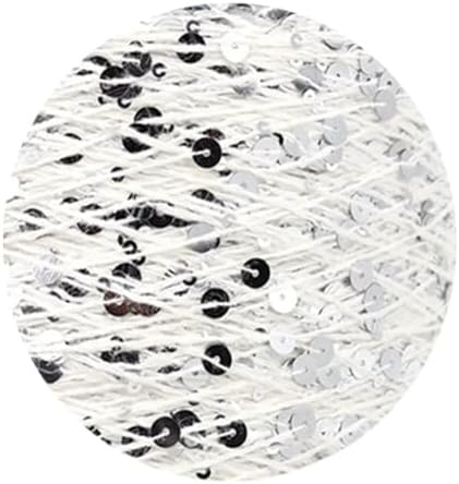 ECYC Ltd 153 Yards Cotton Sequin Yarn, Sparkle Sequin Thread for Knitting & Crocheting, DIY Craft Projects