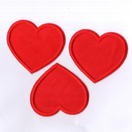 12PC Red Love Embroidered Patch Iron on DIY Clothes and Accessories Repair Badge for Clothing, Bags, Shoes, Hat, Home Decor Iron