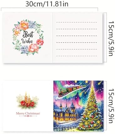 DDGYP 6 Pack Christmas Diamond Art Cards Kit for Adults