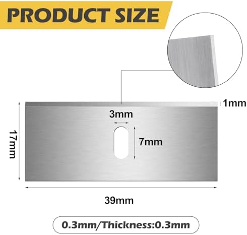 Leriton 100 Pcs Replacement Mat Cutter Blades for Picture Framing