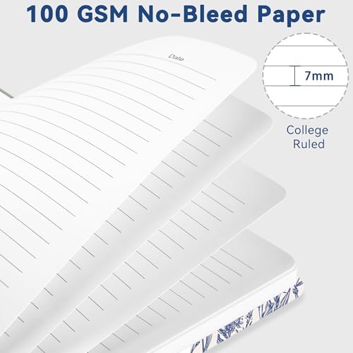 Lined Spiral Journal Notebook, A5 College Ruled Notebook for Note-Taking