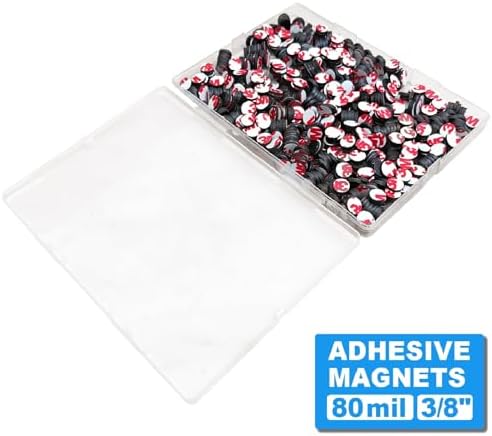 Ultra Tiny 3/8" Magnetic Dots with Adheisve Backing,Box-Packed,Must Haves for Small Parts of Arts and Mini Crafts,Magnetic Circles,Sticky Dot Magnets for Craftman,864 Pieces