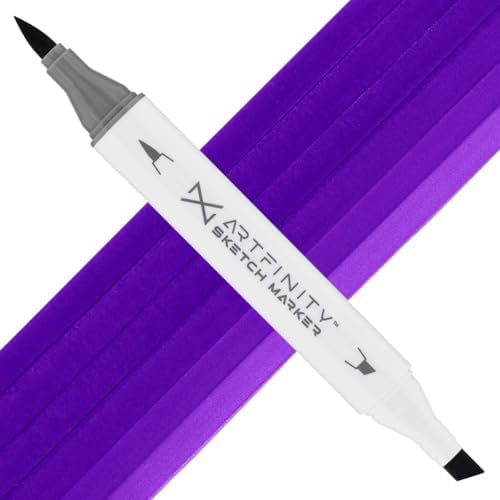 Artfinity Sketch Markers - Amethyst BV1-7, Vibrant, Professional, Dye-Based Alcohol Markers for Artists, Drawing, Travel, & More