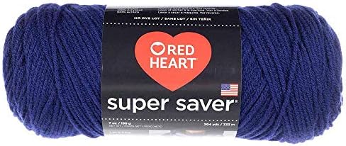 Craft County Size 4 (Medium) 100% Acrylic Fiber Yarn – Variety of Color and Pattern Options – for Crochet, Knitting, and Weaving (Soft Navy)