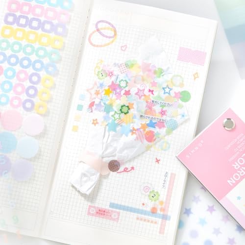Prstincol Cute Sticker Book，30 Sheets Glitter Aesthetic Decorative Stickers for Scrapbooking,Stars Heart Letter Glitter Self-Adhesive Stickers for Photocards, Journal,Scrapbook（Indie Style）
