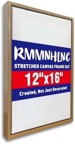 Yellow Blank Canvas with Floating Frame, 12x16 Inch, 1 Pack
