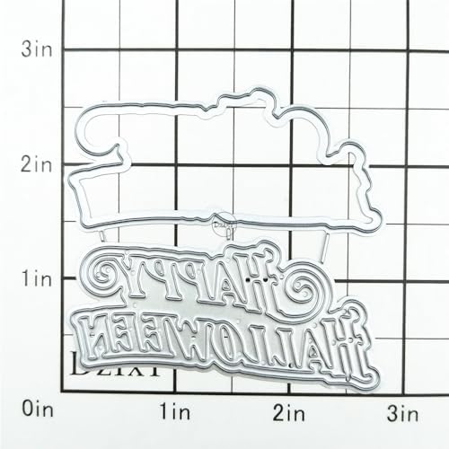 Shadow English Words Happy Halloween Metal Cutting Dies for Card Making