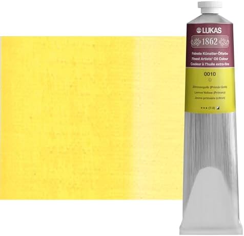 LUKAS 1862 Artists' Oil Paint Master Quality German Engineered Oil-Based Art Paints - 200ml Single Tubes - [Lemon Yellow (Primary)]