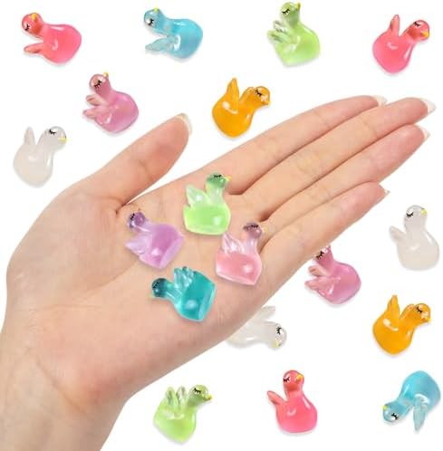 2Pcs Cute Tiny Swan Resin Silicone Mold Micro Dollhouse Animal Epoxy Casting Mold for DIY Resin Art Fairy Garden Miniatures Landscape Crafts Decor