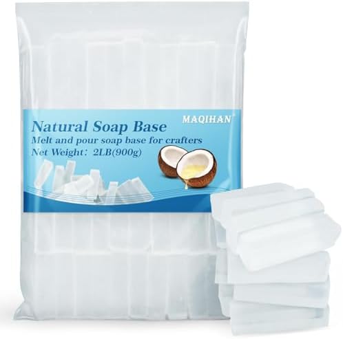 MAQIHAN Soap Base Natural 2LB - Clear Glycerin Base for Soap Making