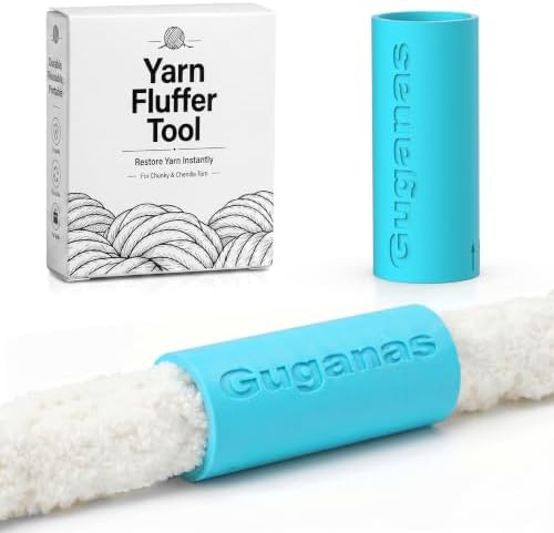Chunky Yarn Fluffer Tool — Professional Yarn Fluffing and Restoring Tool, Suitable for Chunky Yarn and Chenille Yarn; an Essential Accessory for Hand Knitting and Crochet Blankets, Deep Blue