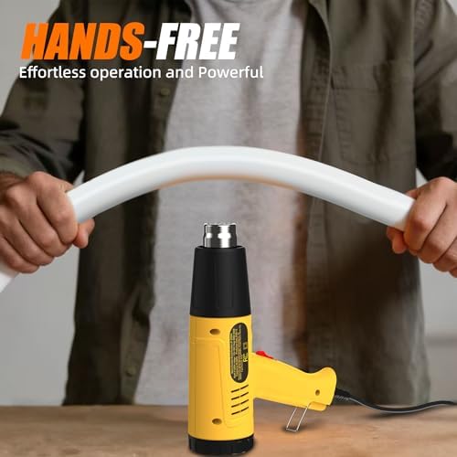 Digital Heat Gun, 900W Adjustable Heat Gun 100-650℃ LCD Display, 4 Nozzles