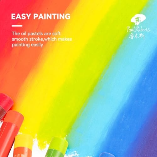 Paul Rubens Oil Pastels Set with 50 Colors Artist Soft Oil Pastels+6 Pcs White Oil Pastels+8.7 x 11.7 Inches Oil Pastel Book（30 Sheets）+5 Palette Knives for Artists, Professionals, Student, Hobbyist