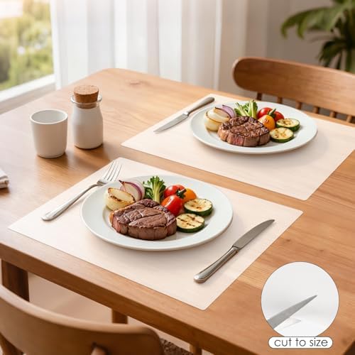 Extra Large Silicone Mat, Food-Grade Flexible Silicone Table Mats for Kids Non-Slip Placemat Waterproof Heat Insulation Countertop Protector Pastry Mat Silicone Pad, 31.5''x17'' Transparent
