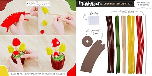 WeVeel Cozy Craftworks Chenille Stem Craft Kit (Plants)