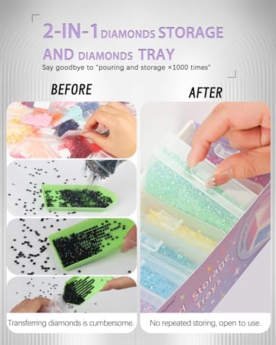 forever young 8PCS Diamond Painting Storage Containers Trays