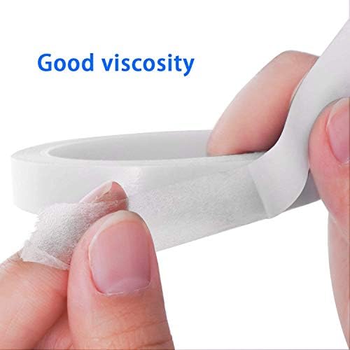 Double-Sided Tape, 6mm Width, 8 Rolls Tear-by-Hand Tape