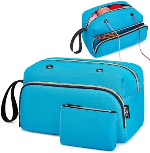 IBFUN Crochet Yarn Knitting Bag Organizer for Knit Accessories Hooks