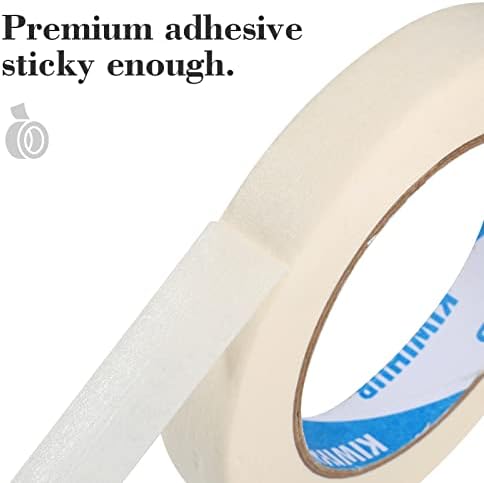 White Painters Tape,1" x 60 Yards x 5 Rolls