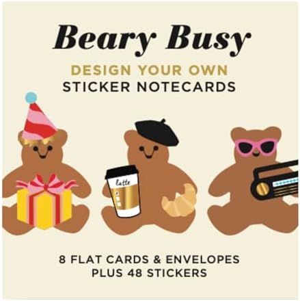 Mrs. Grossman's Design Your Own Sticker Notecards, Beary Busy