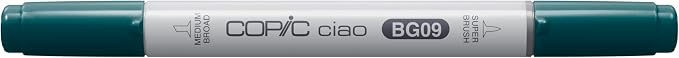 Copic Markers BG09 Ciao with Replaceable Nib, Blue Green