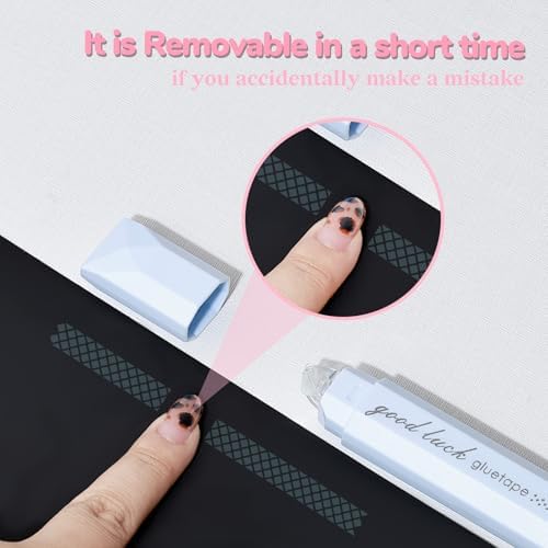 Temiary 5Pcs Glue Tape, Double Sided Tape Pen for Scrapbook, Multicolor