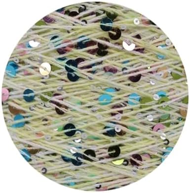 ECYC Ltd 153 Yards Cotton Sequin Yarn, Sparkle Sequin Thread for Knitting & Crocheting, DIY Craft Projects