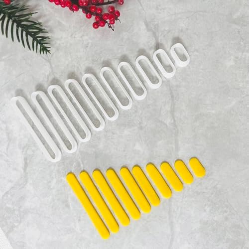 Xaekicr 10PCS Polymer Clay Cutters Oval Bar Shapes | Multi Size Clay Cutters for Earrings Making | Geometric Clay Earring Cutters | Polymer Clay Tools for DIY Crafts