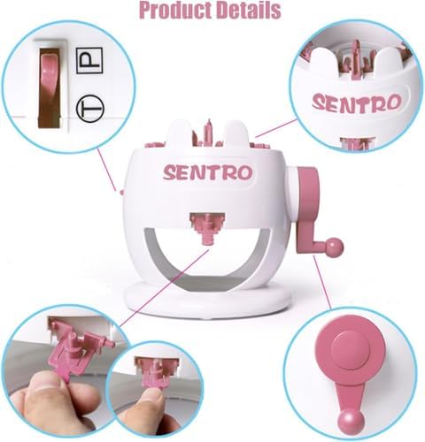 SENTRO 22 Needles Knitting Machine with Electric Adapter, Knitting Board Rotating Double Loom with Crank Handle Adapter Hex Steel Bit for Automatic Knit